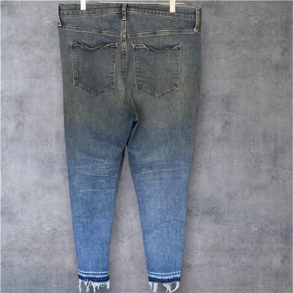 GAP Blue Jeggings with Distressed Details. Size 16. Button fly. - Picture 2 of 6